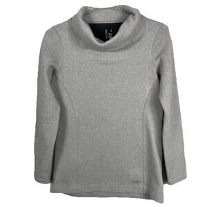 Arc'teryx Desira Tunic Sweatshirt Women L Gray Cowl Neck Heavy Sweater Cozy Warm